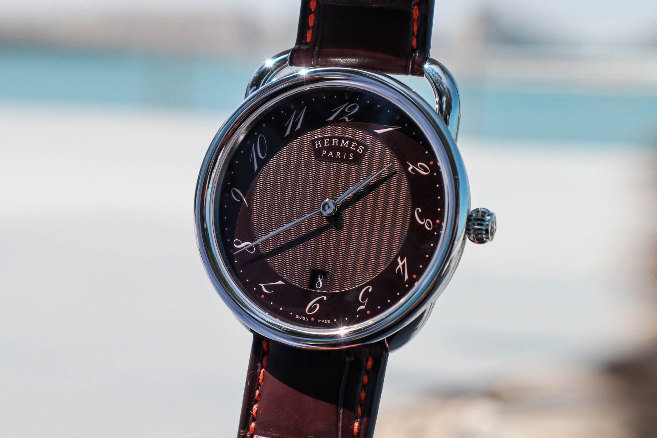 HermÃ¨s Arceau Brown Dial for Qatar Watch Club