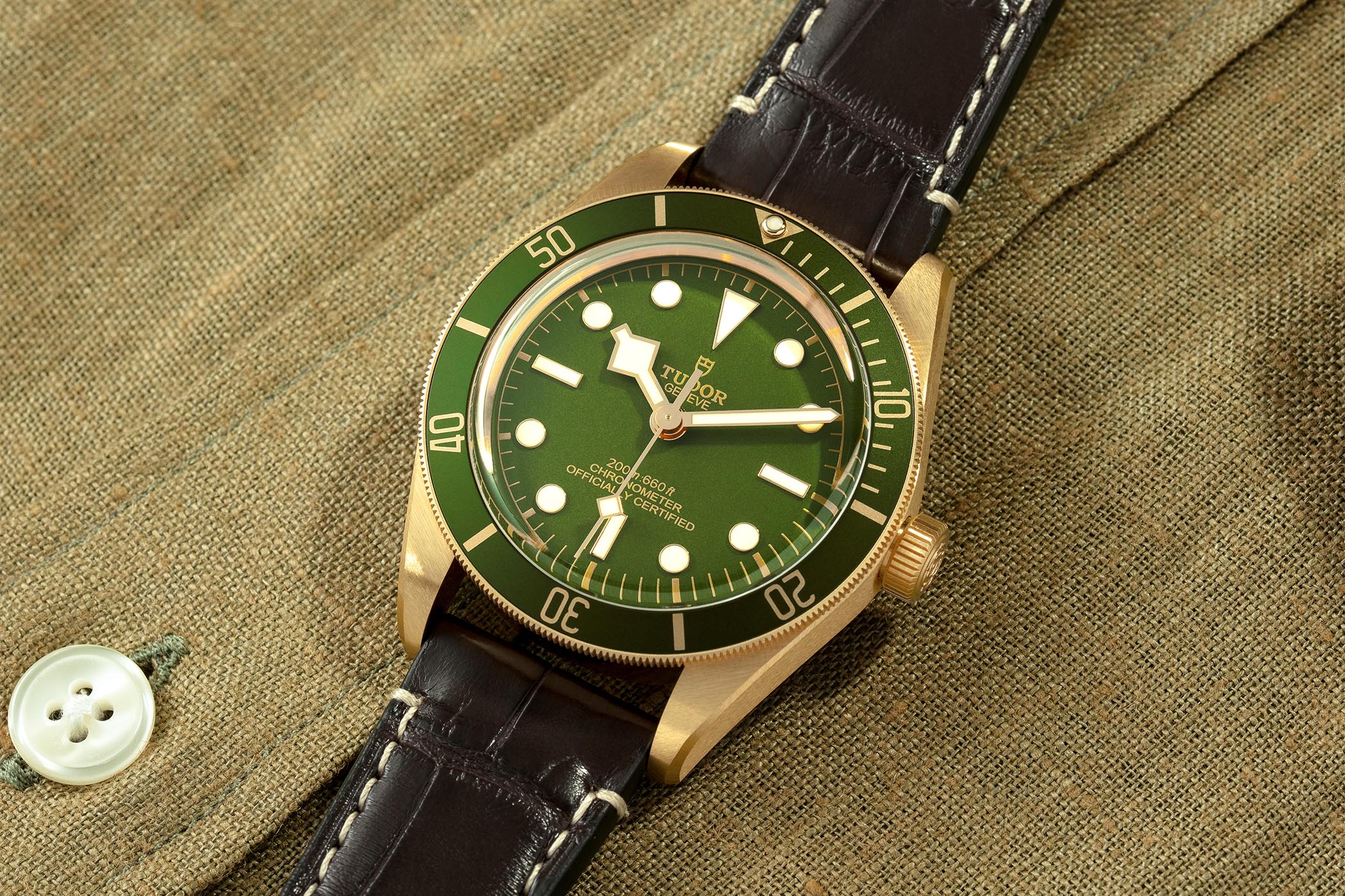 Tudor Black Bay Fifty-Eight 18k yellow gold green dial 79018V